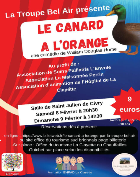 Affiche pièce de théâtre Le Canard à l'Orange 